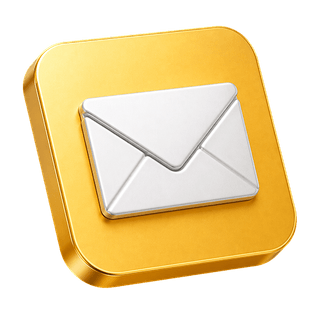 3D-style envelope icon shown as decoration on the contact us page