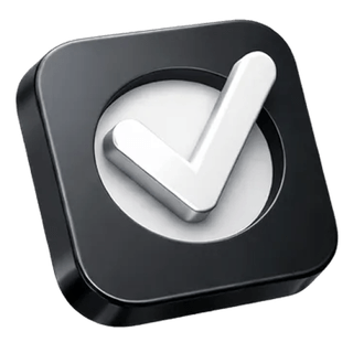 3D checkmark confirmation icon featured on the Laurel Nummivale about page